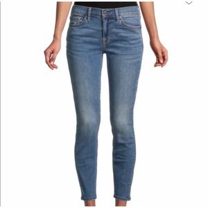 7 For All Mankind Jeans Ankle Gwenevere Skinny 29 Medium Wash Blue Stretch